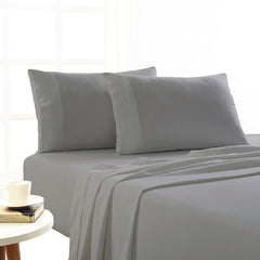 175 GSM Egyptian Cotton Flannelette Sheet Set Ash by Park Avenue