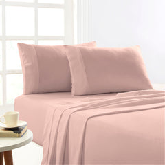 175 GSM Egyptian Cotton Flannelette Sheet Set Rose by Park Avenue