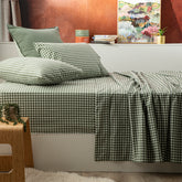 175 GSM Egyptian Cotton Flannelette Sheet Set Gingham by Park Avenue