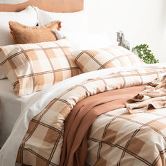 175 GSM Egyptian Cotton Flannelette Quilt Cover Sets Twill Checks by Park Avenue