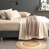 175 GSM Egyptian Cotton Flannelette Fitted and Pillow Case Set Diamond by Park Avenue