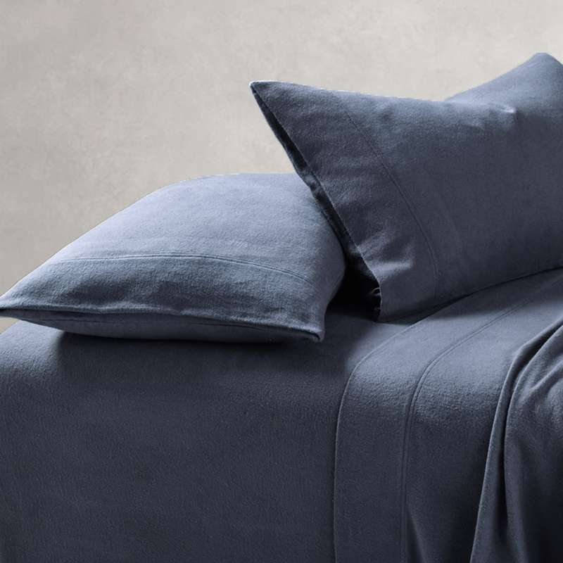 100% Cotton Flannelette 1 Fitted Single Sheet and Pillowcase(s) Pack