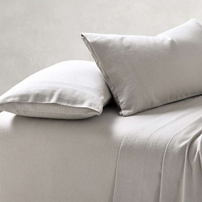 100% Cotton Flannelette 1 Fitted Mega Queen Sheet and Pillowcase(s) Pack