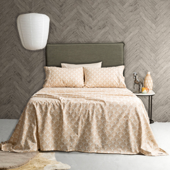 175 GSM Egyptian Cotton Flannelette Sheet Set by Park Avenue Ginko