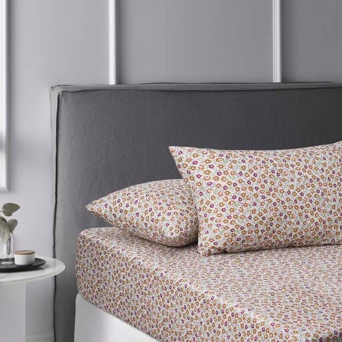 Lisa Green Printed Cotton Fitted Sheet Set by Accessorize