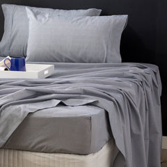 175 GSM Egyptian Cotton Flannelette Sheet Set Striped by Park Avenue