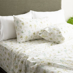 175 GSM Egyptian Cotton Flannelette Sheet Set by Park Avenue Capri Palm