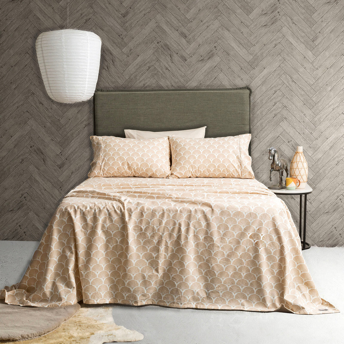 175 GSM Egyptian Cotton Flannelette Sheet Set by Park Avenue Ginko