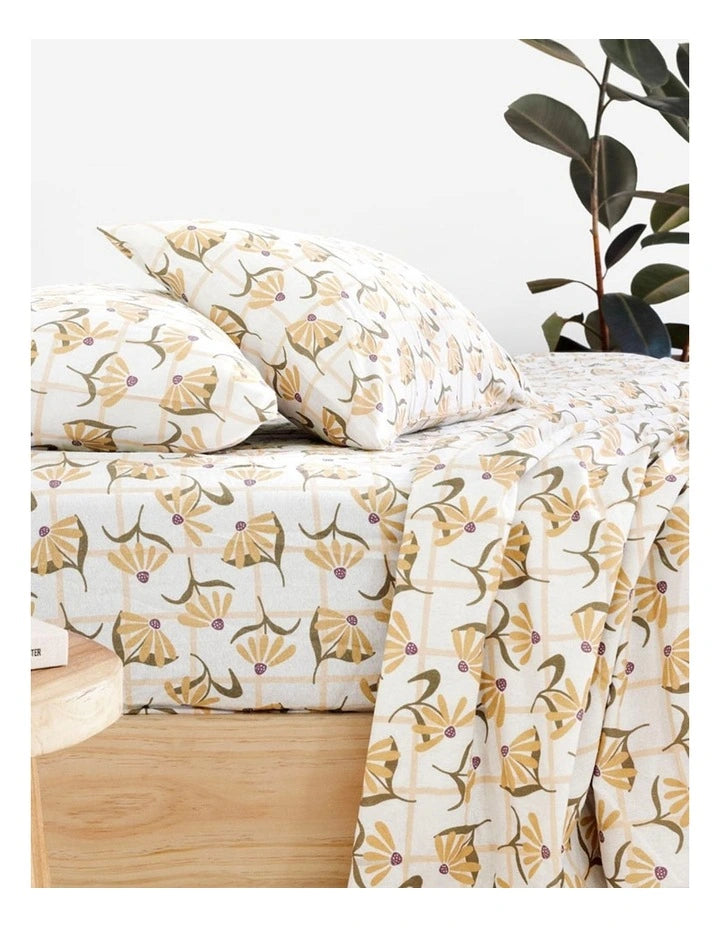 Arlo Flannelette Sheet Set by Bambury