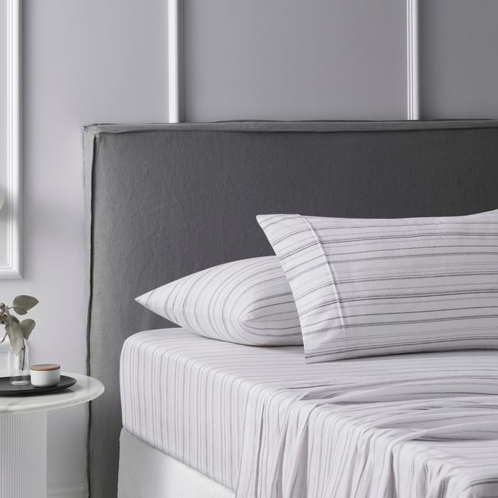 Weathered Stripe Flannelette Cotton Sheet Set by Accessorize