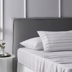 Weathered Stripe Flannelette Cotton Sheet Set by Accessorize