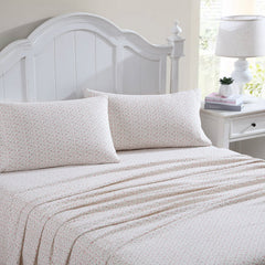 Evie Soft Pink Cotton Flannelette Sheet Set by Laura Ashley